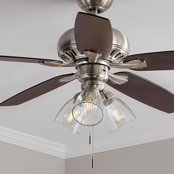 Brushed Nickel Hampton Bay Ceiling Fan Light Kits 52250 31 600 