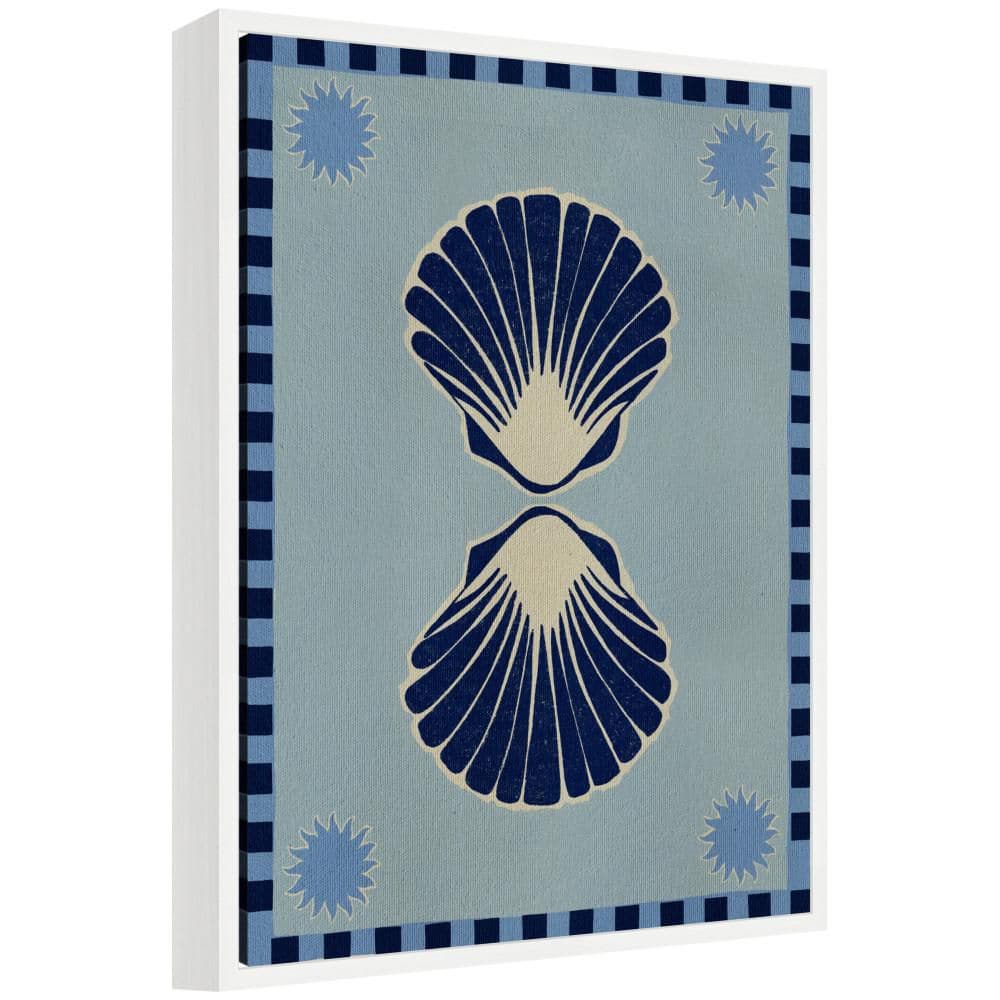 "Sylvie ""Lush Duo 3 Seashells"" by Shatha Al Dafai Beach Framed Art Print 24 in. x 18 in." price history on PriceWatchPro