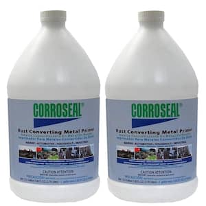 Water-Based 1 Gal. Cleaner & Degreaser, Rust Converter & Metal Primer, Converts and Preps Surface All-in-One (2-Pack)