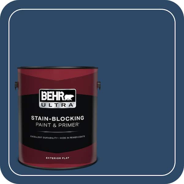 BEHR ULTRA 1 gal. #PPF-57 Lake View Flat Exterior Paint & Primer
