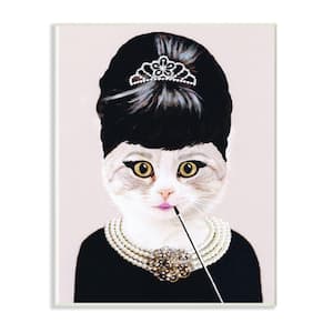 10 in. x 15 in. " Fashion Feline Jewelry And Makeup Cat" by Coco de Paris Wall Plaque Art