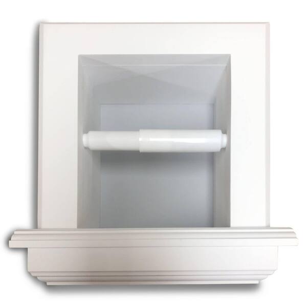 Flushed Recessed Toilet Paper Holder Niche with Single Storage