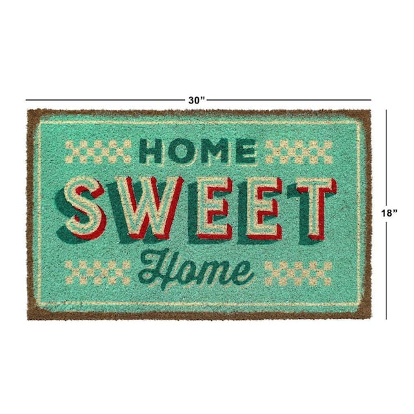 J&V Textiles Home Sweet Home Outdoor Rubber Doormat 18 x 30