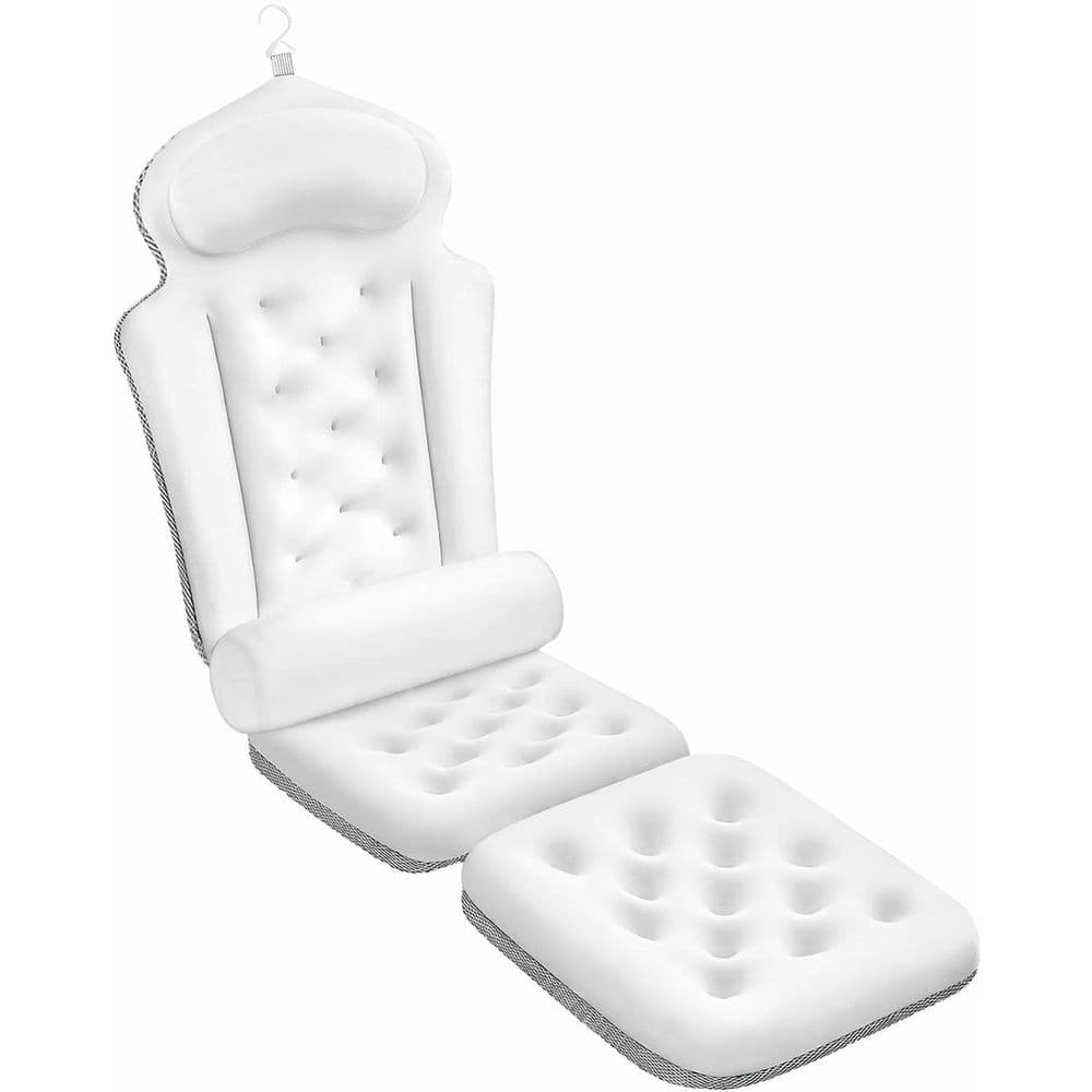 Full Body Bath Pillow for Tub with Neck, Back, Lumbar Support and 160 Suction Cups, 52 x 16 in White price history on PriceWatchPro