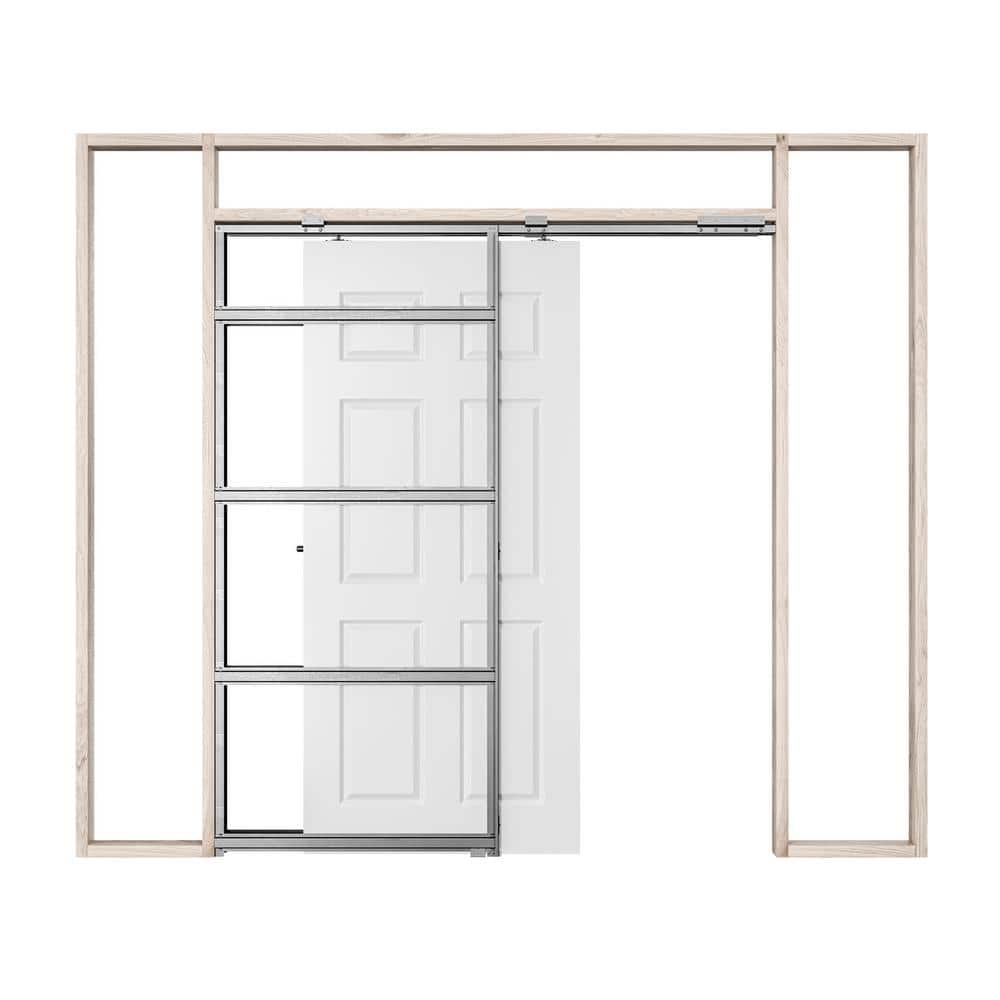 Galvanized Steel Single Pocket Door Frame Kit for 30x80 Doors
