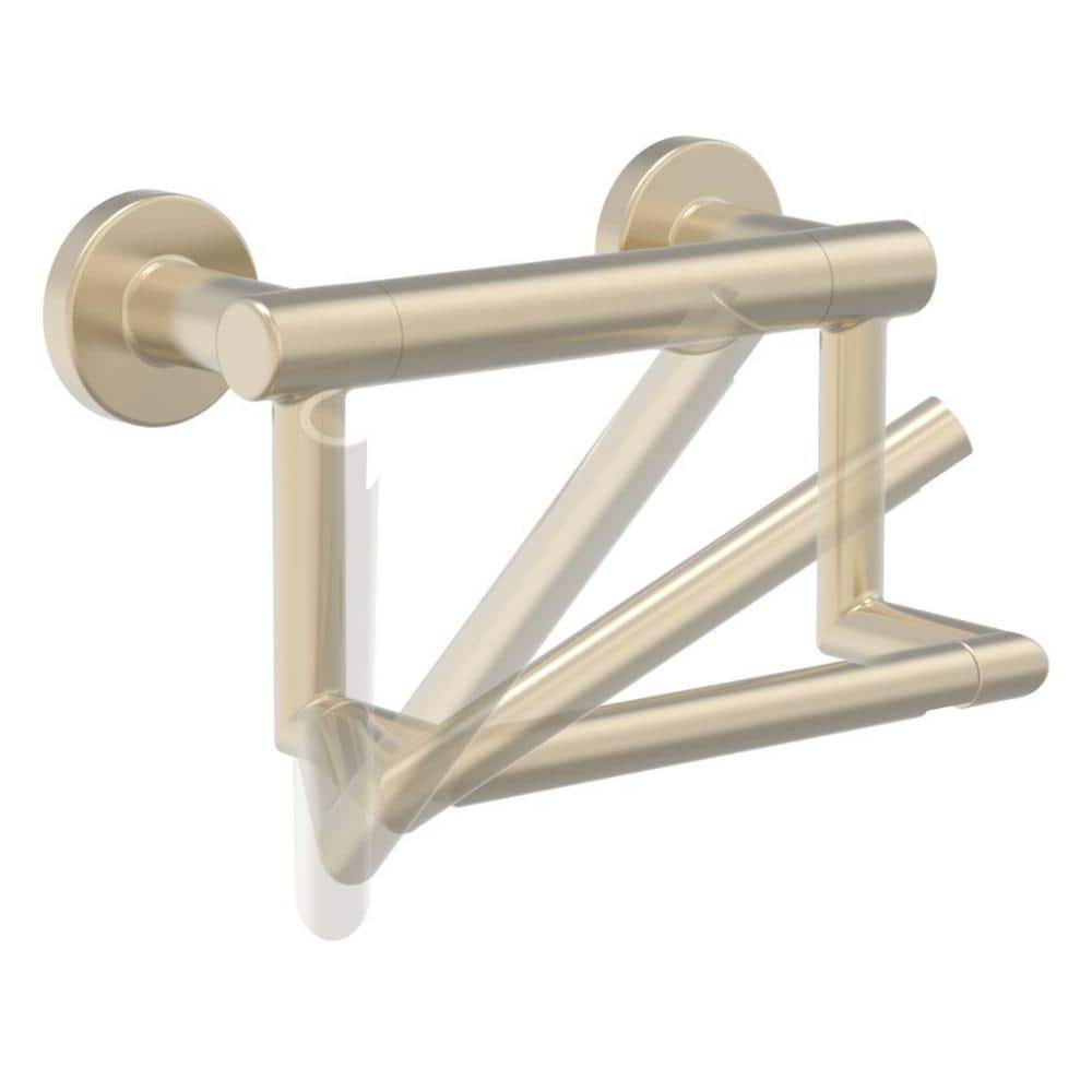 Champagne Bronze Wall Mount Toilet Paper Holder with Assist Bar