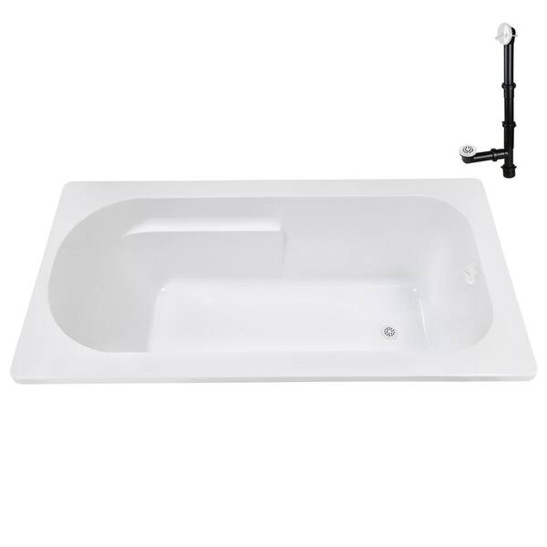 Streamline N-4300-742-WH 66 in. x 34 in. Rectangular Acrylic
