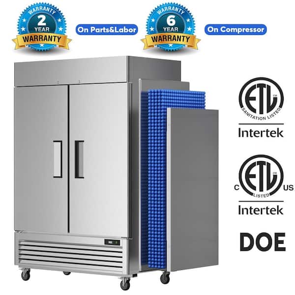 Coolski 54 in. 44.21 cu. ft. Commercial Reach in Refrigerator in
