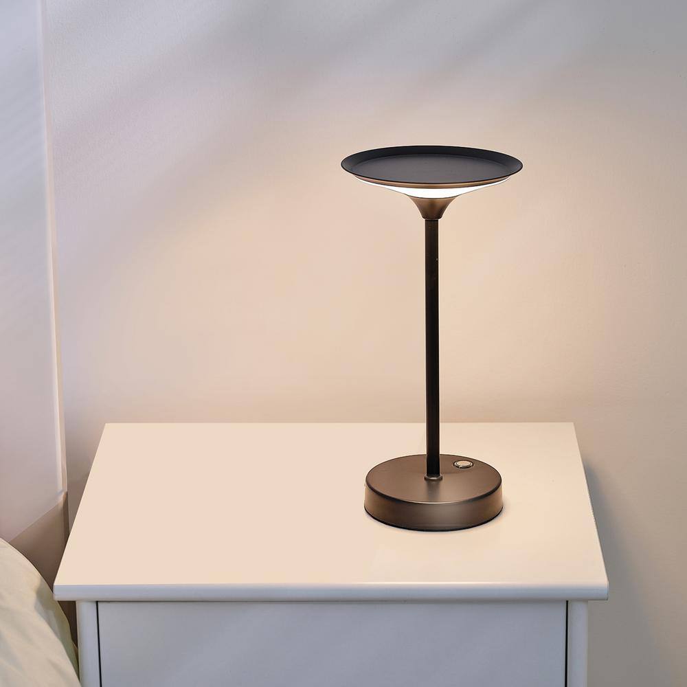 Matte Black Outdoor LED Table Lamp with Touch Switch