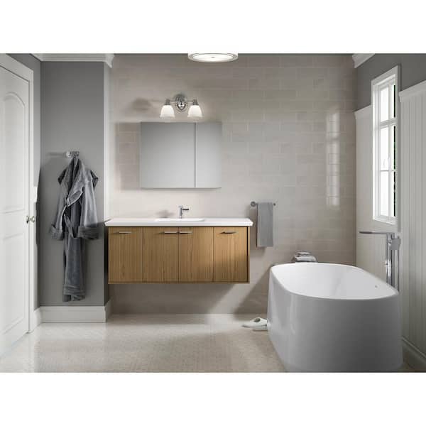 Maxstow 30 in. x 24 in. Surface-Mount Medicine Cabinet with Mirror in Dark Anodized Aluminum