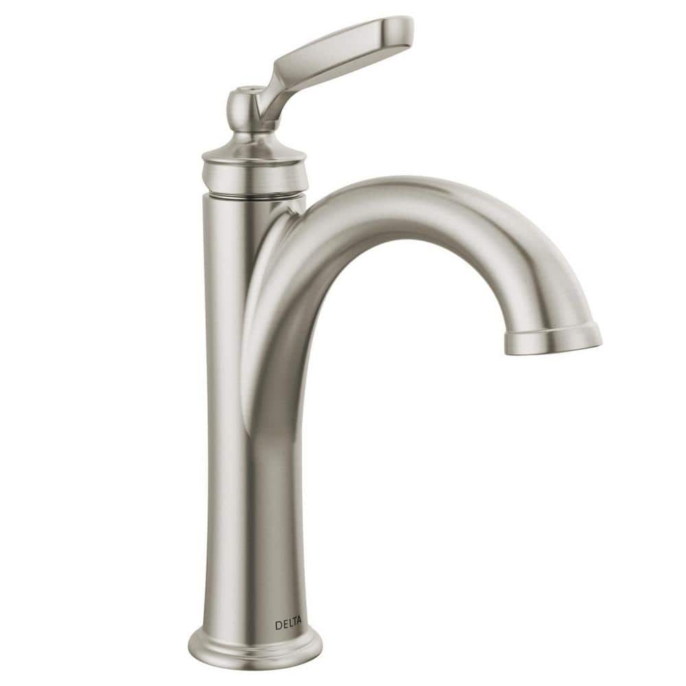 Modern Stainless Steel Single Hole Bathroom Faucet with Drain Assembly