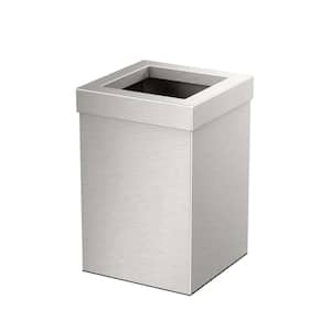 Modern Waste Can Square in Satin Nickel