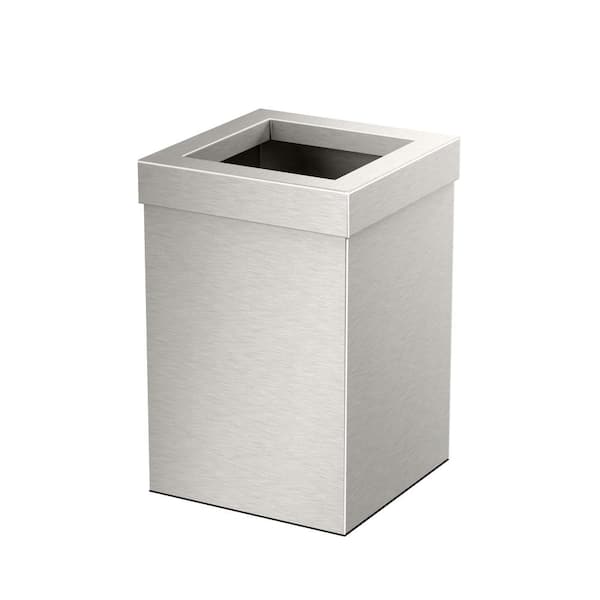Gatco Modern Waste Can Square in Satin Nickel