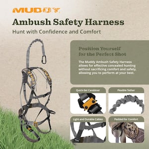 Ambush Hunting Camo Quick Release Deer Stand Safety Harness