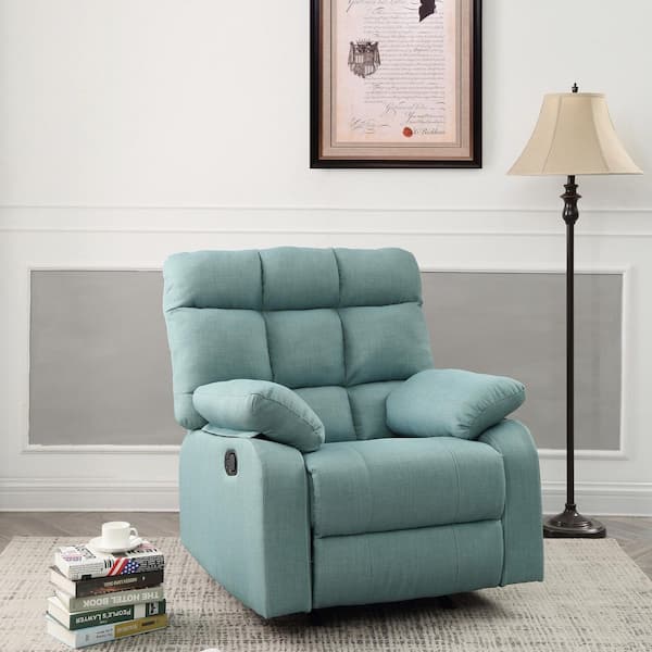 Fabric Padded Armchair Recliner Chairs Relax Sofa Recliners in Teal
