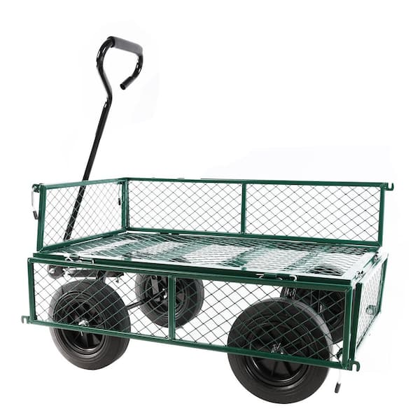 3.5 cu. ft. Metal Garden Cart, Utility Wagon Cart Trucks