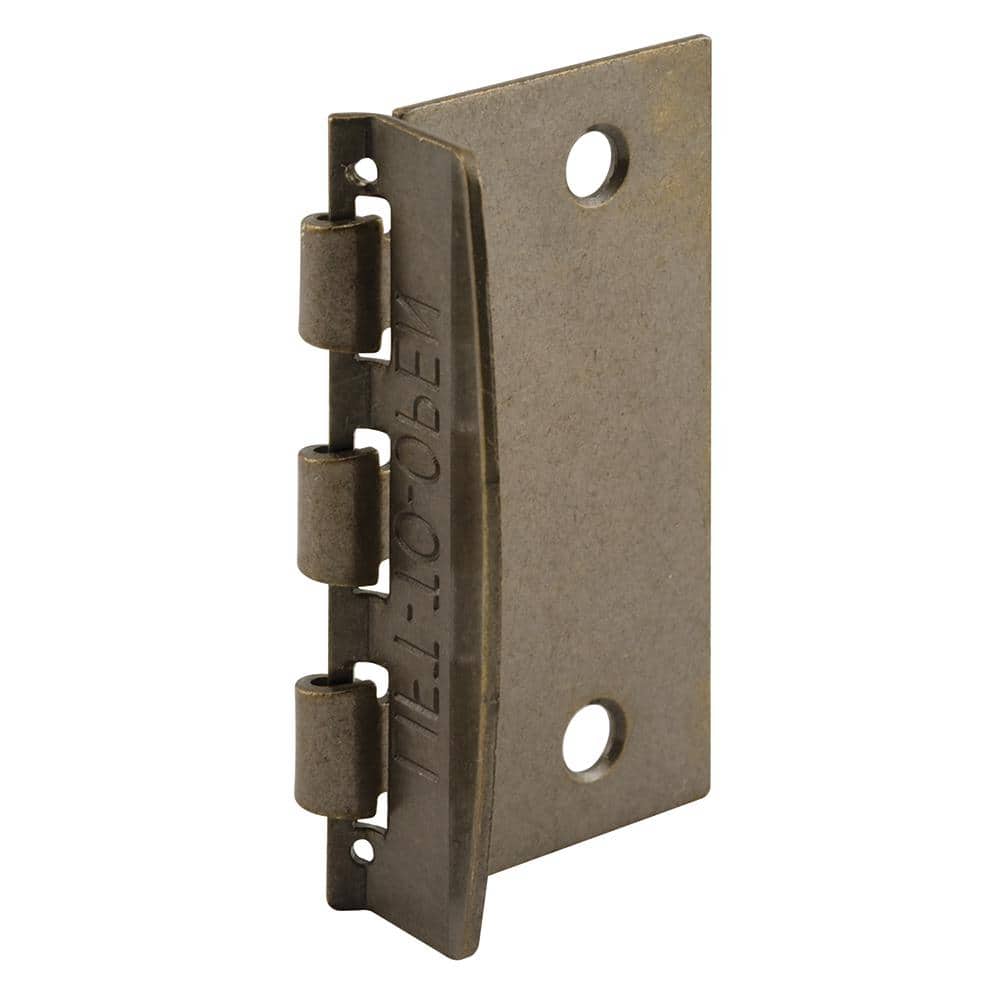 Prime-Line 1-3/8 in. Door Lock Steel Antique Brass Finish Flip