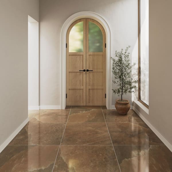 Rock Crystal Square 32 in. x 32 in. Glossy Grand Teton Porcelain Floor and Wall Tile (13.77 sq. ft. /Case)
