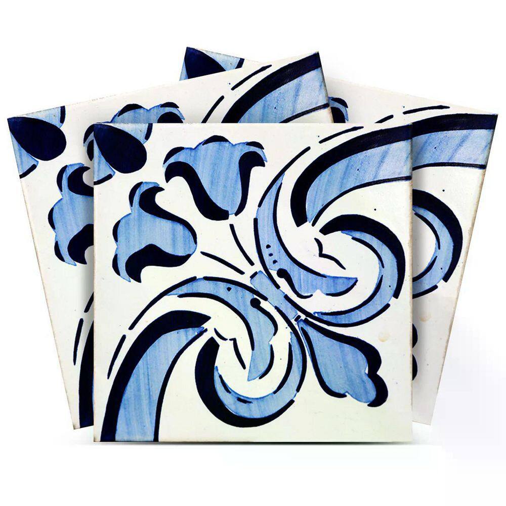 Blue and White V6 6 in. x 6 in. Vinyl Peel and Stick Tile (24 Tiles, 6 sq. ft. /Pack) price history on PriceWatchPro