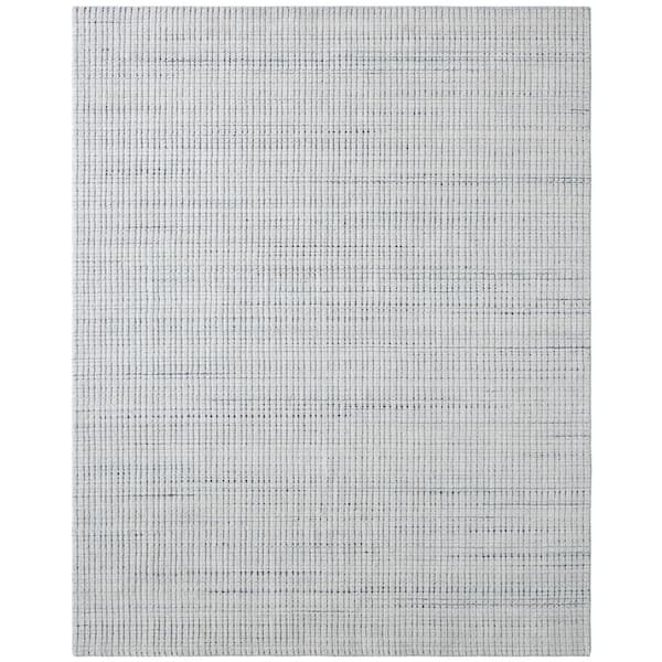 Hudson 2 ft. x 3 ft. White/Granite Abstract Washable Area Rug