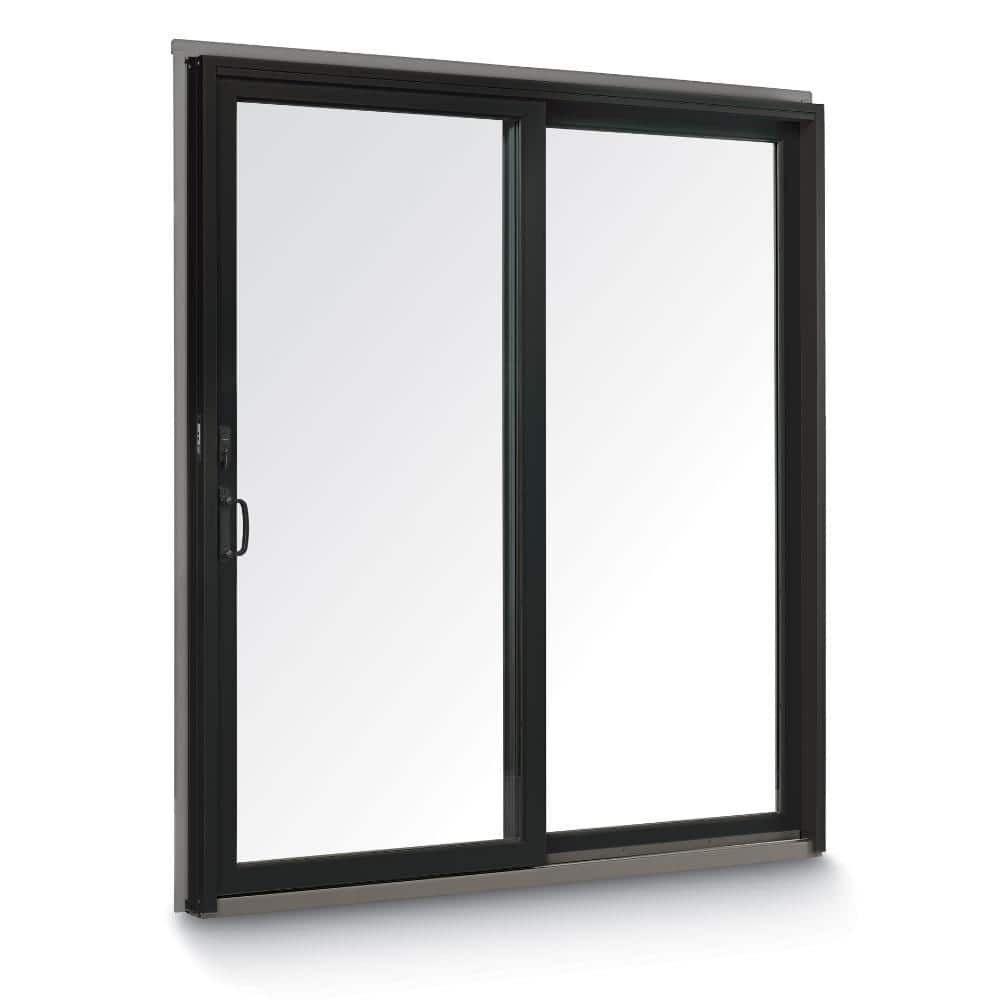 70-1/2 in. x 79-1/2 in. 200 Series Black Right-Hand Vinyl-Clad Wood Gliding
