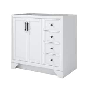 Lanagan 36 in. W x 21.5 in. D x 34 in. H Bath Vanity Cabinet without Top in White