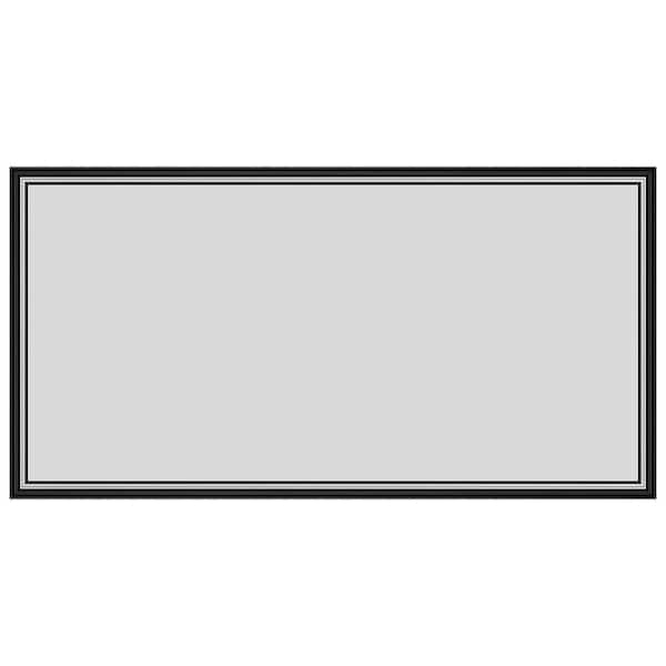 JimsMaison 70 in. W x 36 in. H Large Rectangular Metal Framed Wall Mounted Bathroom Vanity Mirror in Black