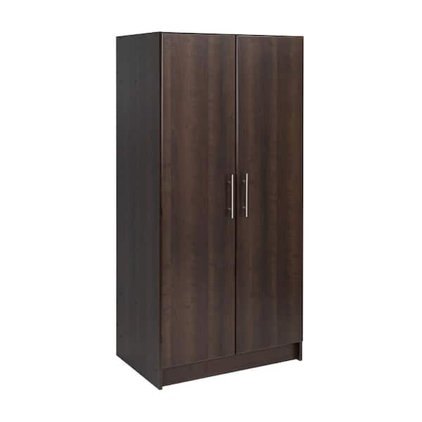 Prepac Wood Freestanding Garage Cabinet in Espresso (32 in. W x 65 in. H x 20 in. D)