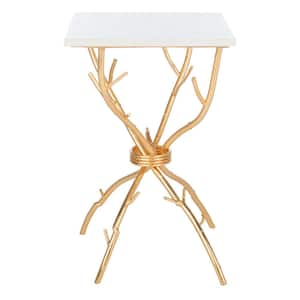 Alexa White/Gold End Table