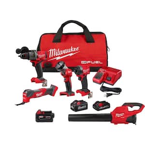 M18 FUEL 18-Volt Lithium-Ion Brushless Cordless Combo Kit (4-Tool) with Blower and 5.0ah Battery