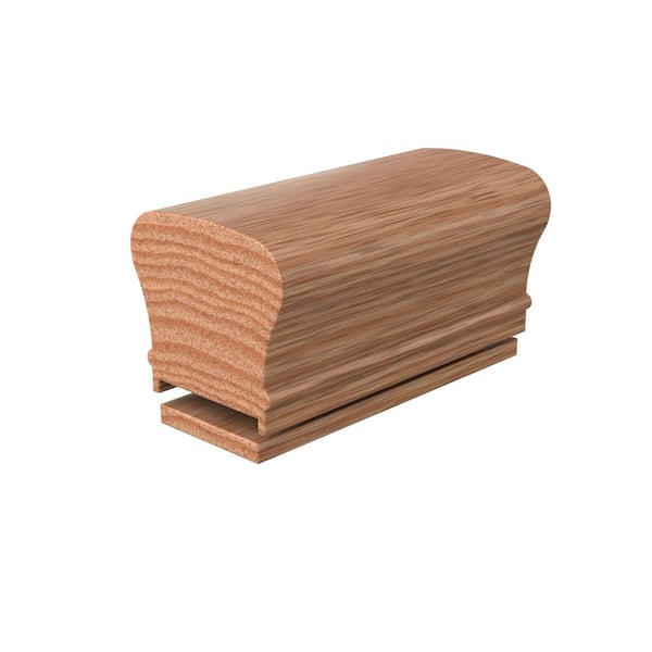 0.375 in. D x 2.625 in. W x 96 in. L Unfinished Red Oak Wood Straight Handrail