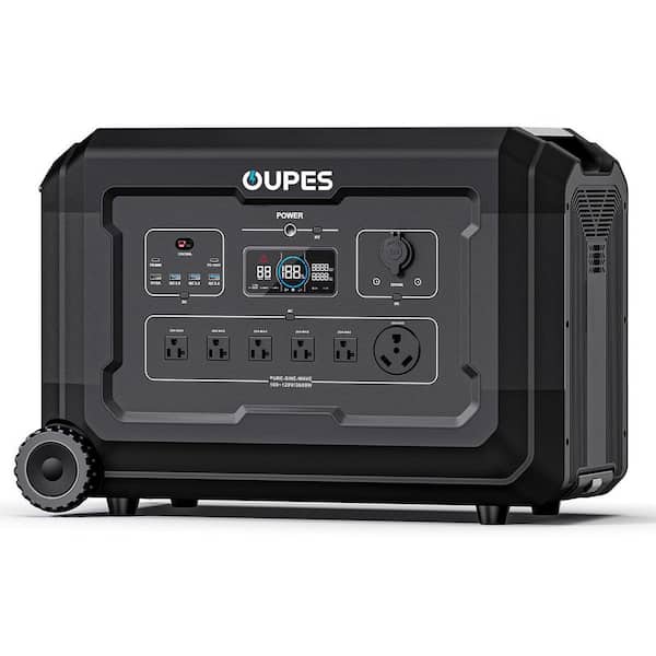 3600-Watt Battery Generator Mega 3 Solar Generator LiFePO4 Battery Backup Power Station