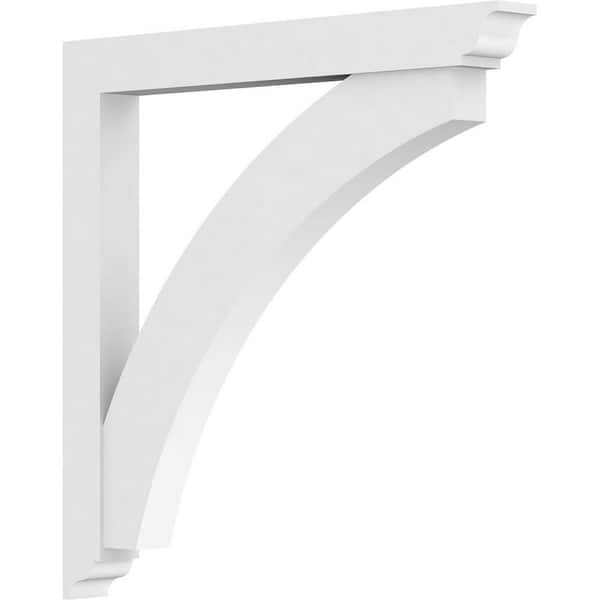 Ekena Millwork Standard Thorton 3 in. W x 36 in. H x 36 in. D Signature Urethane Polyurethane Bracket With Traditional Ends