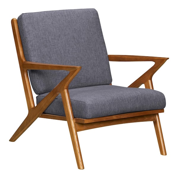 Armen Living Celtic Dark Grey Fabric Accent Chair