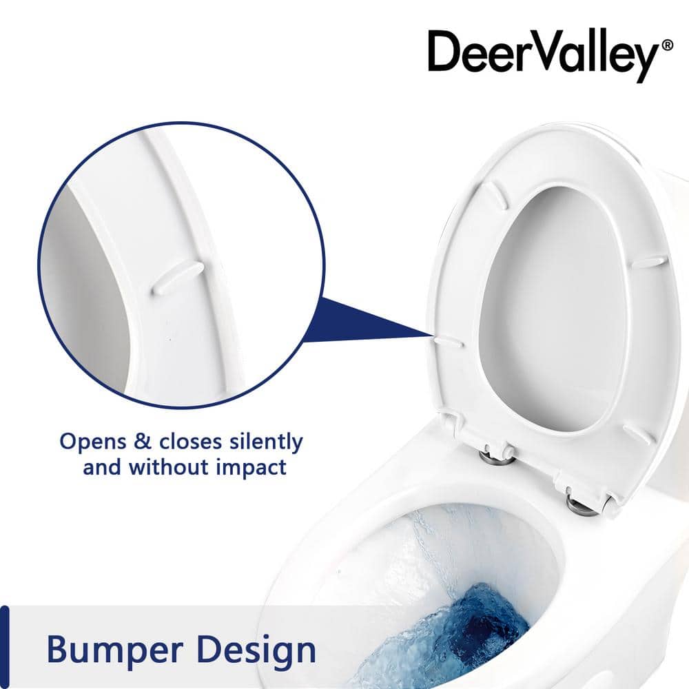 Ally White Ceramic Dual-Flush Elongated One-Piece Toilet with Black Button