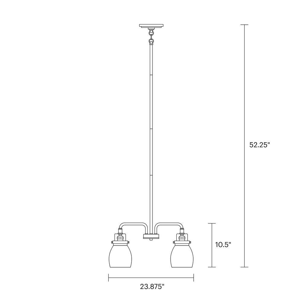 Brushed Nickel 5-Light Chandelier with Clear Seeded Glass Shades