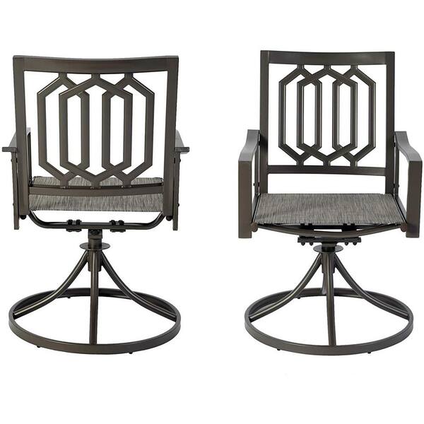 Kozyard Modern Classic Dark Brown Swivel Metal Outdoor Dining Chair 2 Pack Kzc211br - Patio Swivel Chairs Brown Metal Kozyard Modern Classic Dark Brown Swivel Metal Outdoor Dining Chair 2 Pack Kzc211br - Patio Swivel Chairs Brown Metal