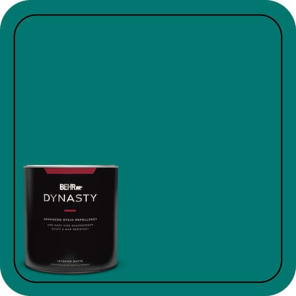BEHR DYNASTY 1 qt. #490B-7 Mermaid Harbor Matte Interior Stain-Blocking Paint and Primer