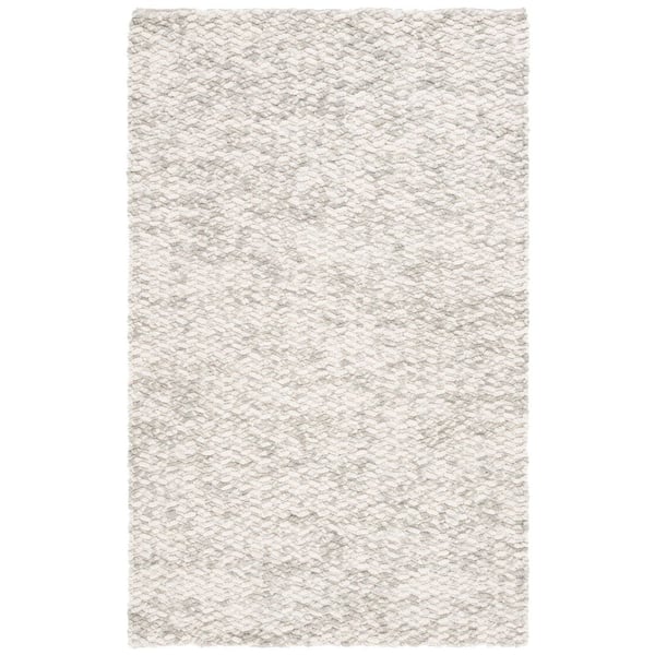 Natura 3 ft. x 5 ft. Green/Ivory Distressed Geometric Area Rug