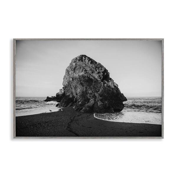 Stupell Industries Sonoma Coast Landmark by Crystal Lynn Collins Gray Framed Nature Giclee Art Print 16 in. x 24 in.