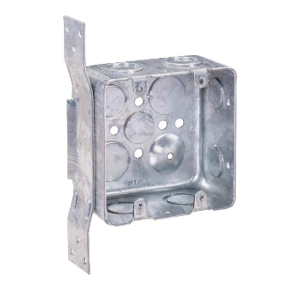 Southwire 4 in. W x 2-1/8 in. D Steel Metallic 2-Gang Square Switch