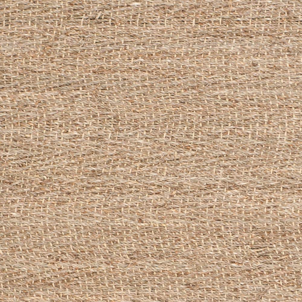 Natural and Black Hand-Knotted Cotton Area Rug 4' x 6'
