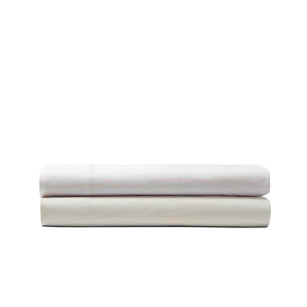 Queen White Cotton Percale Cool Zone Sheet Set
