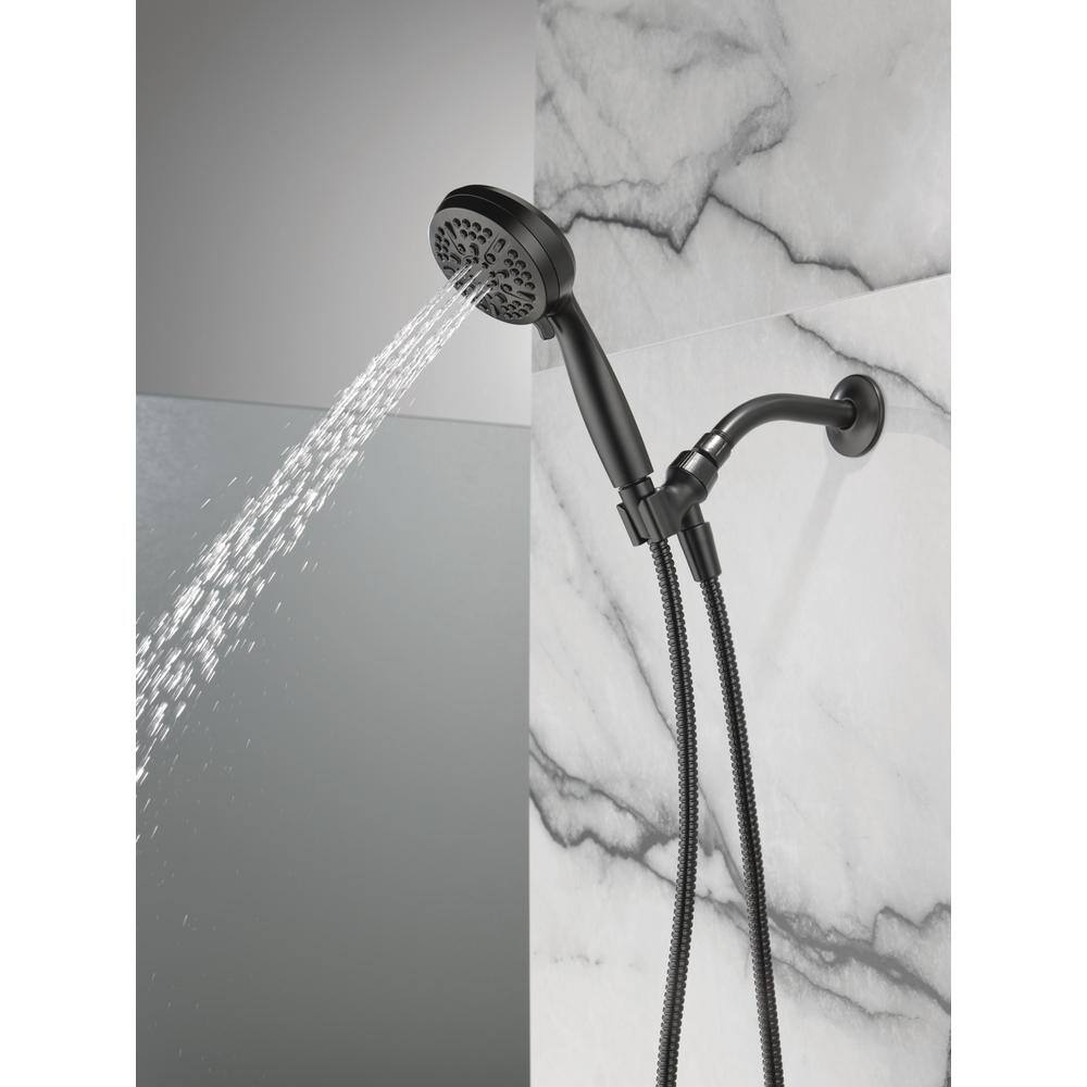 Matte Black Adjustable Handheld Multi-Head Shower System