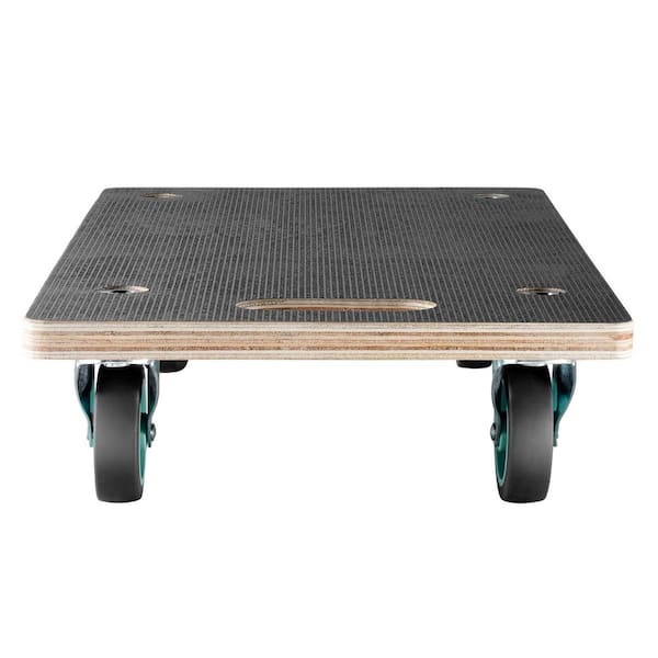 Furniture Mover, Supports up to 551 lbs., Black, Equipped with Quiet TPR Wheels, Rectangular Versatile Flat Transporter