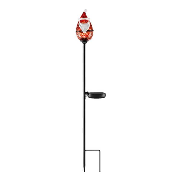 31.5 in. H Solar Santa Christmas Yard Stake