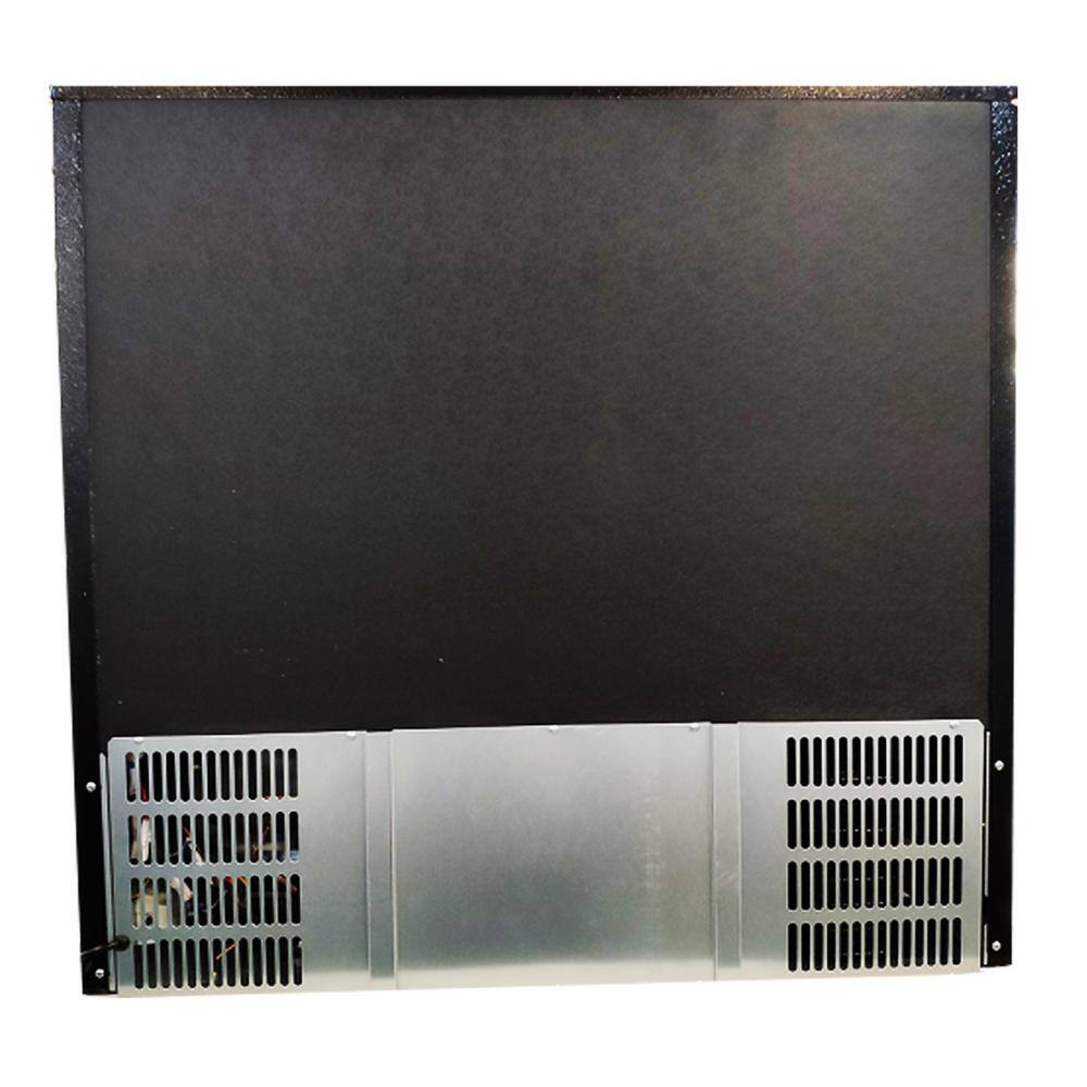 Black Glass Two-Door LED-Lit Back Bar Refrigerator