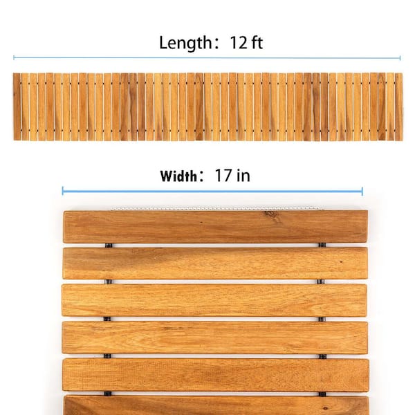 144 in. x 17 in. Garden Roll Out Wooden Pathway