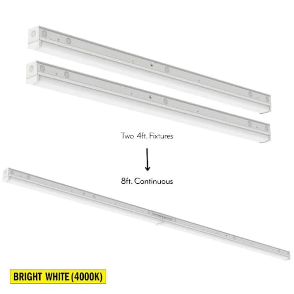 2-Pack 4 ft. VersaStrip Integrated LED Strip Light Fixture, 4000K Bright White, 11700 Lumens, 97-Watt, Dimmable