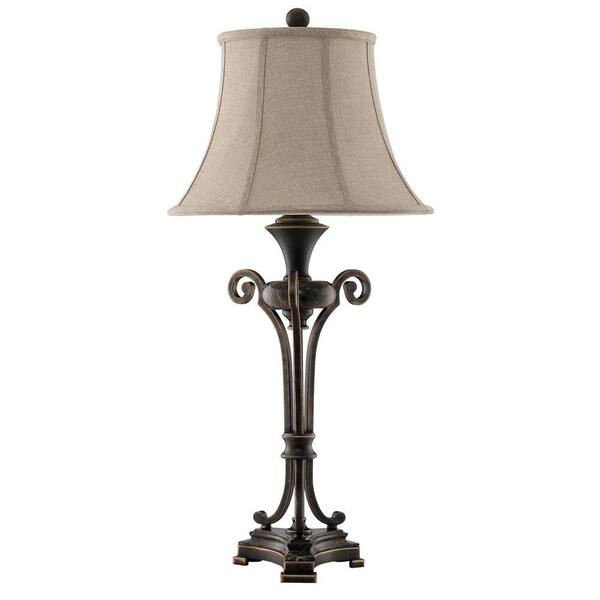 Filament Design Sonoma 33.5 in. Marbled Bronze Incandescent Table Lamp